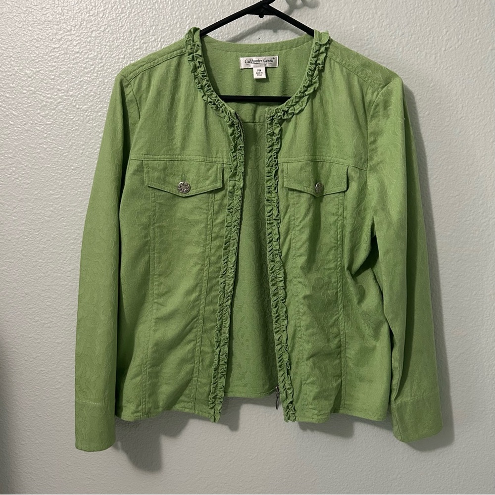Sage Green Jacket . Coldwater creek. Size PM